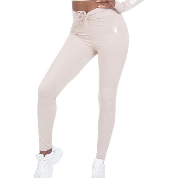 Playboy x Missguided Women's Active Ruched Waistband Leggings - Picture 2 of 14